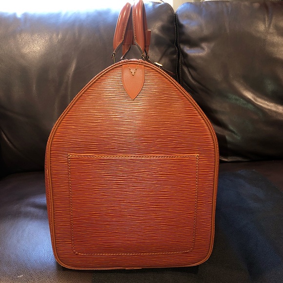 LOUIS VUITTON LV 50 Kenyan Fawn Epi Keepall Boston Travel Weekend Bag - Picture 5 of 17